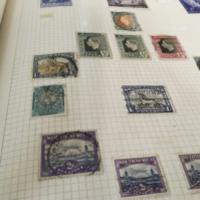 A collection of loose world stamps together with to albums including first day cover.