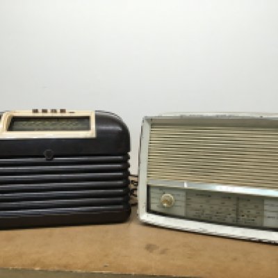 Two vintage radios, Ekco and a Bush