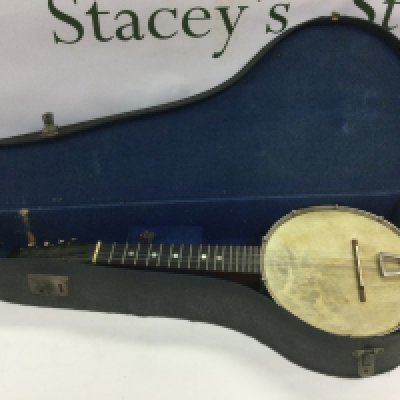 A circa 1920s open backed banjolin. Shipping category C.- NO RESERVE