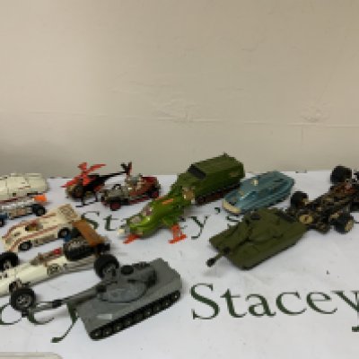 Withdrawn -  A mixed lot of play world diecast toys to include film and military examples.