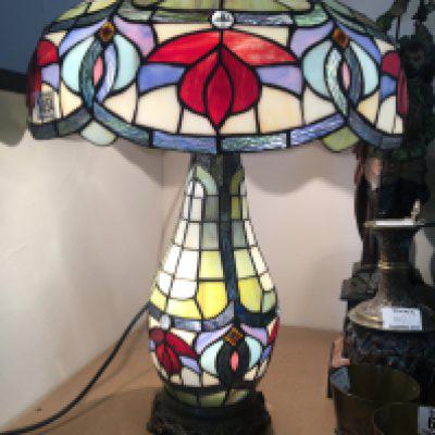 A Tiffany style lamp .