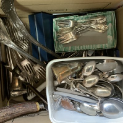 A large collection of silver plated items