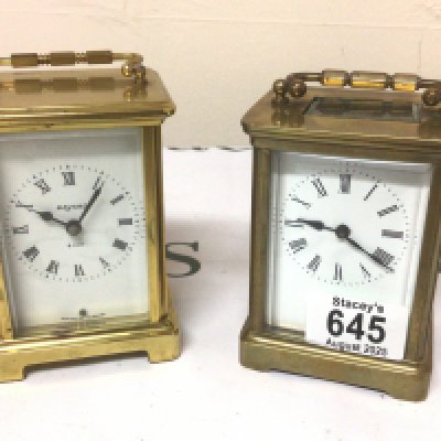 Two brass cased carriage clocks Bayard and one other (2)- NO RESERVE