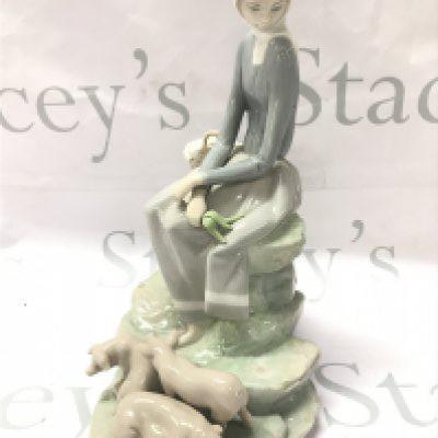 Lladro porcelain figure , girl with geese. This lot cannot be posted- NO RESERVE