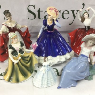 A collection of mainly Royal Doulton figures of ladies. Shipping category D.