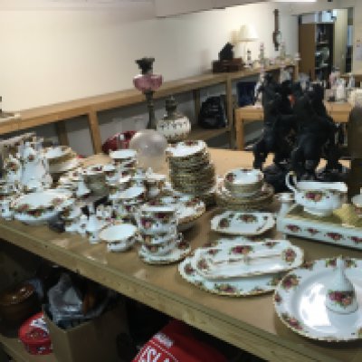 A large collection of Royal Albert Old country rose including cups, bowls , plates etc. this lot cannot be posted