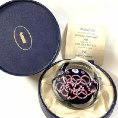 Whitefriars limited edition millefiori paperweight XXI Montreal Olympiad 1976, boxed, 246/1000