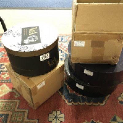 Five Boxed Royal Worcester tea cups including V&A pattern, Llewelyn bowen etc