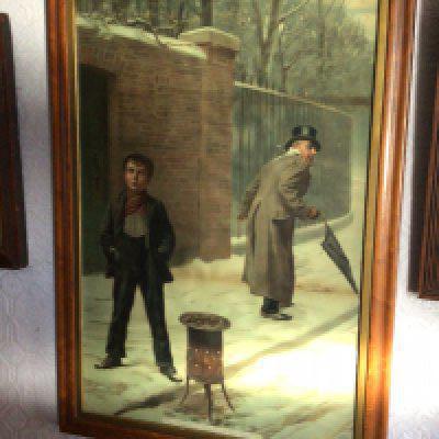 A Victorian Pears print in a maple frame The Snowball Guilty or Not Guilty a photograph of a Steam ship and other prints and pictures. (10)