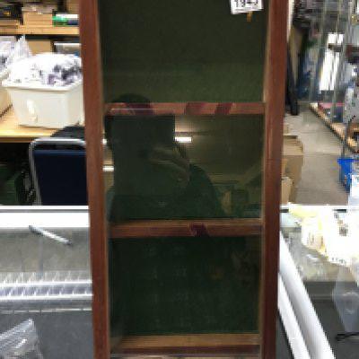 Wooden dagger display cabinet , 55cm tall. this lot cannot be posted
