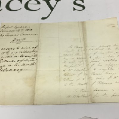 A handwritten letter from Sir Thomas Lawrence dated 1818. Sir Thomas Lawrence PRA FRS (13 April 1769 &#2013266057&#2013265947&#2013265938 7 January 1830) was an English painter who served as the fourth president of the Royal Academy. Shipping category A.