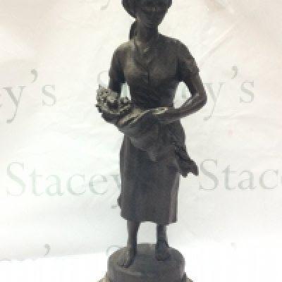 A simulated bronze lady figure , 50cm tall. NO RESERVE