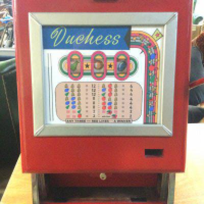 A Vintage 3-Wheel Duchess One Arm Bandit Fruit Machine. Approx Height 74Cm.