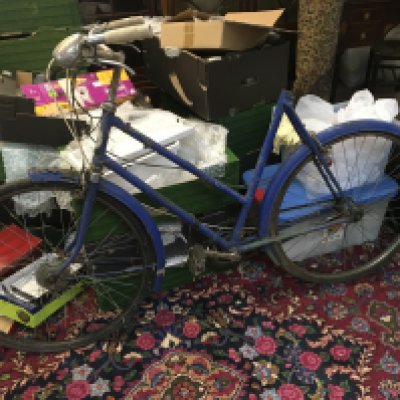 Vintage blue bicycle