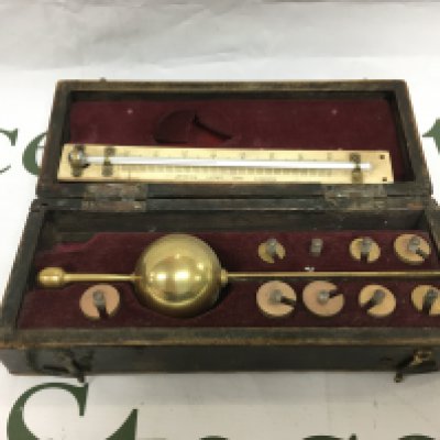 Another cased Sikes Hydrometer by Joseph Long Ltd of London. Shipping category D.