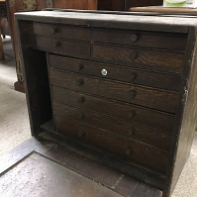 A tool chest with 9 drawers 41cm tall 48cm wide