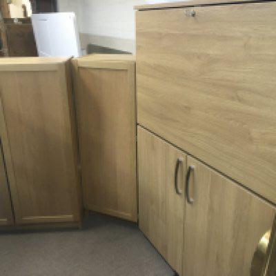 Three seamstress modern storage cabinets 132cm tall 92cm wide 48cm deep