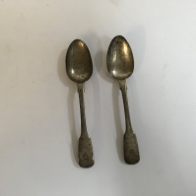 Two silver spoons