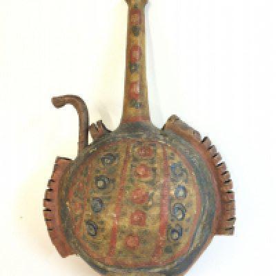 An Chinese Islamic Vellum Flask hand painted, 35cm tall
