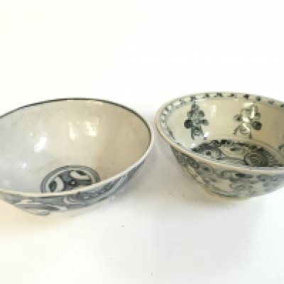 Two Chinese Ming period bowls .