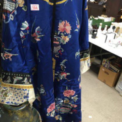 Vintage Chinese gown, embroidered robe which measures around 106.5cm high.