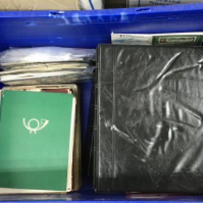 A collection of world and British used and unused stamp albums and loose stamps including Portuguese, Russian, French etc