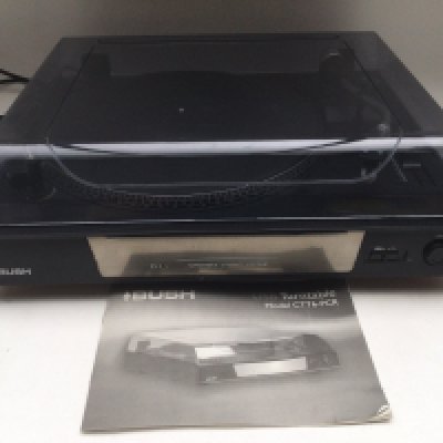 A Bush CTT6-PCR USB turntable with manual and blank CDs.