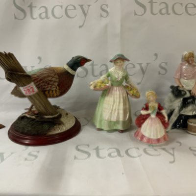 A collection of porcelain figurines.