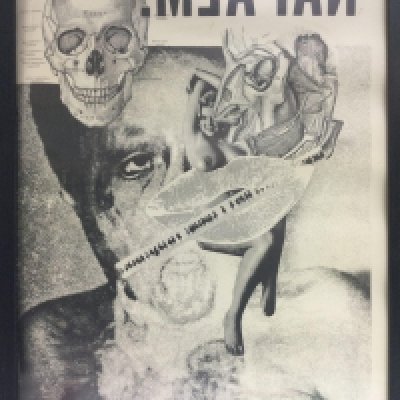 An original 1967 American political protest poster 'Napalm' by William Weege, Happening Press, San Francisco. Framed but has some slight damage from being incorrectly framed. No folds. Approx 51cm x 65cm.