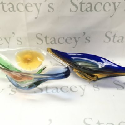 Two items of large art glass. No reserve