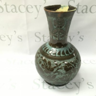 A C H Brannam vase. 34cm high.
