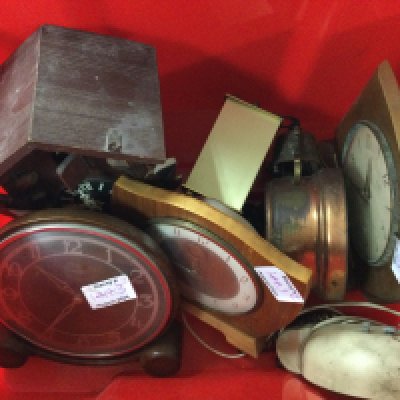 A collection of antique clocks by Smiths, Metamec Electric, Angelsoll, Bentimo and other makers.