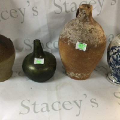 A collection of 4 antique pottery vases.