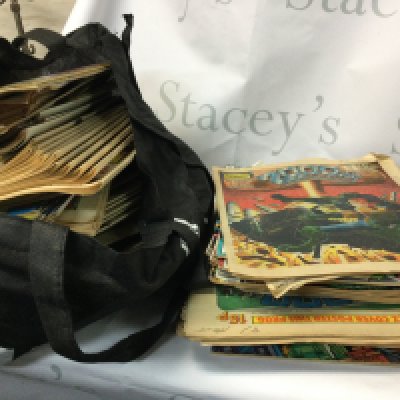 A large collection of vintage marvel comics.