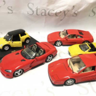 A Collection of model cars including Burago Dodge viper, Ferrari Testarossa 1984, Ferrari 348tb