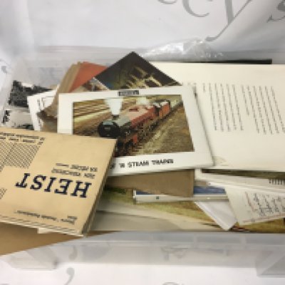 In box 1 there is a collection of vintage postcards, some including boxes. In box 2, there are a collection of vintage stamps. Also, included is the Stamp Stock Book and more.