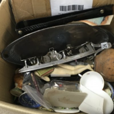 A Collection of items including pen knives, King Edward VIII bust, dagger, vases, nude figure