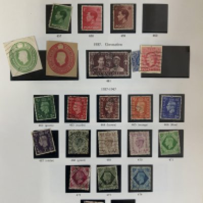 2 partial albums of British QE II and later used postage stamps.