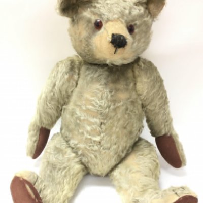 A vintage Herman style mohair bear. 60cm long. Postage category C