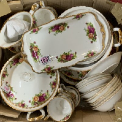 WITHDRAWN - A Royal Albert Country Roses part dinner service. (D)