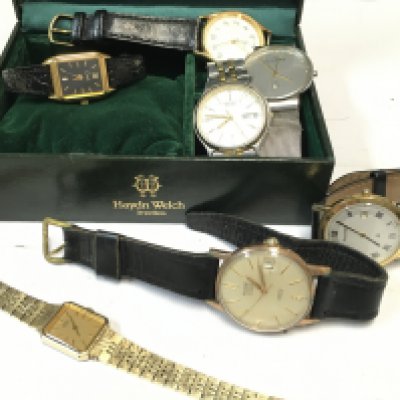 A Collection of watches including Seiko, Record, Accurist, Skagen