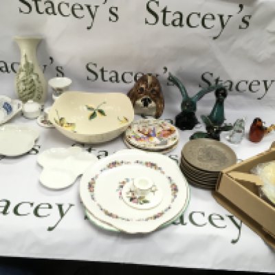 Collection of assorted ceramics including Wedgewood Coalport etc