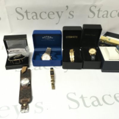 A collection of assorted dress and fashion watches including Rotary and citizen etc. Postage B