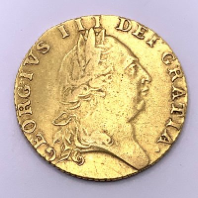 Great Britain, George III Guinea 1788 spade guinea. 8.34g