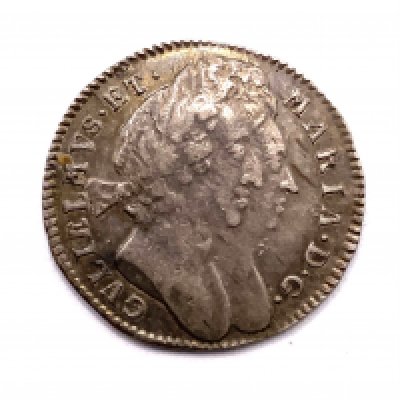 Great Britain, 1692 William & Mary Maundy Threepence (GVL below bust), EF.