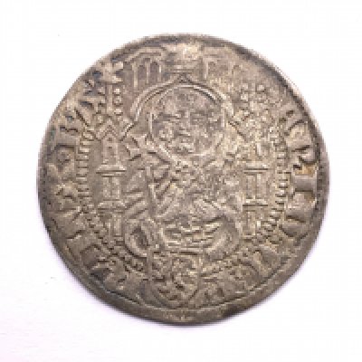 German States, Jacob I of Sierck 1444, 1 Albus Pfenning, Hammered,