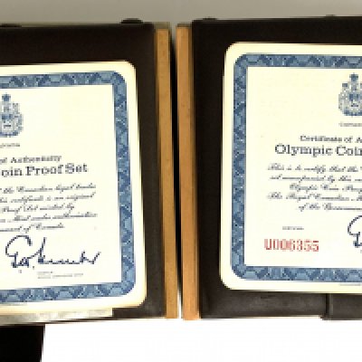 7 sterling silver Olympic coin proof sets, for the 1972 Canada Olympics. (A)