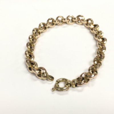 A 9ct gold link bracelet. 21cm long. 13.47g
