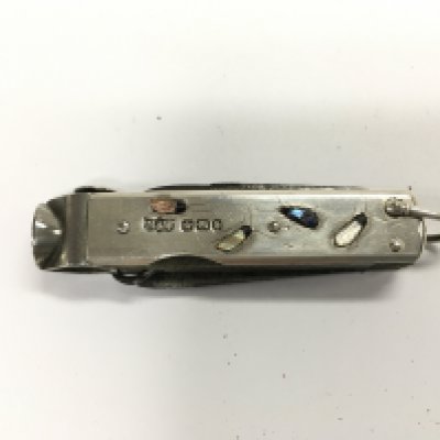 A silver Mappin and Webb Shibayama multi tool. Postage B