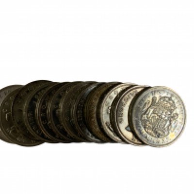 10 1935 George V Silver crowns together with 2 George VI 1937 Crowns